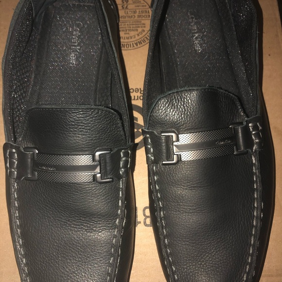 Calvin Klein Black Leather Loafers - Picture 2 of 5